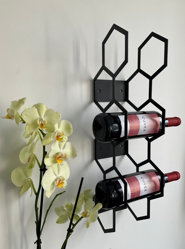 Wall Mounted Wine Storage Solution Vertical Spine Horizontal Floating
