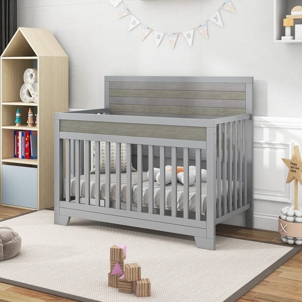 Warm Wood Crib, Tapered Legs, Clean Lines, Natural Wood Nursery Crib