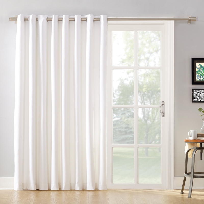 White Grommet Curtain Panel Extra Wide Room Darkening