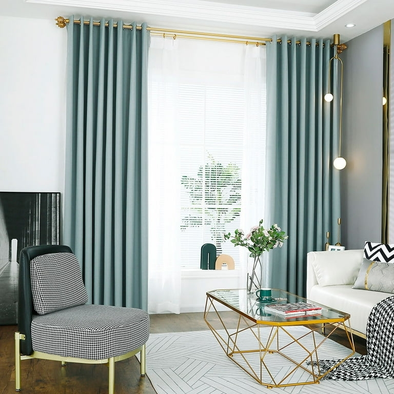 Window Curtain Modern Minimalist Grommet Panel Blackout