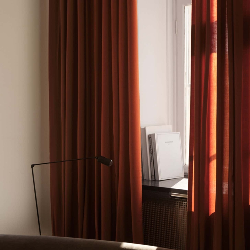 Window Curtains: Floor to Ceiling Neutral Beige Linen-Like Minimalist