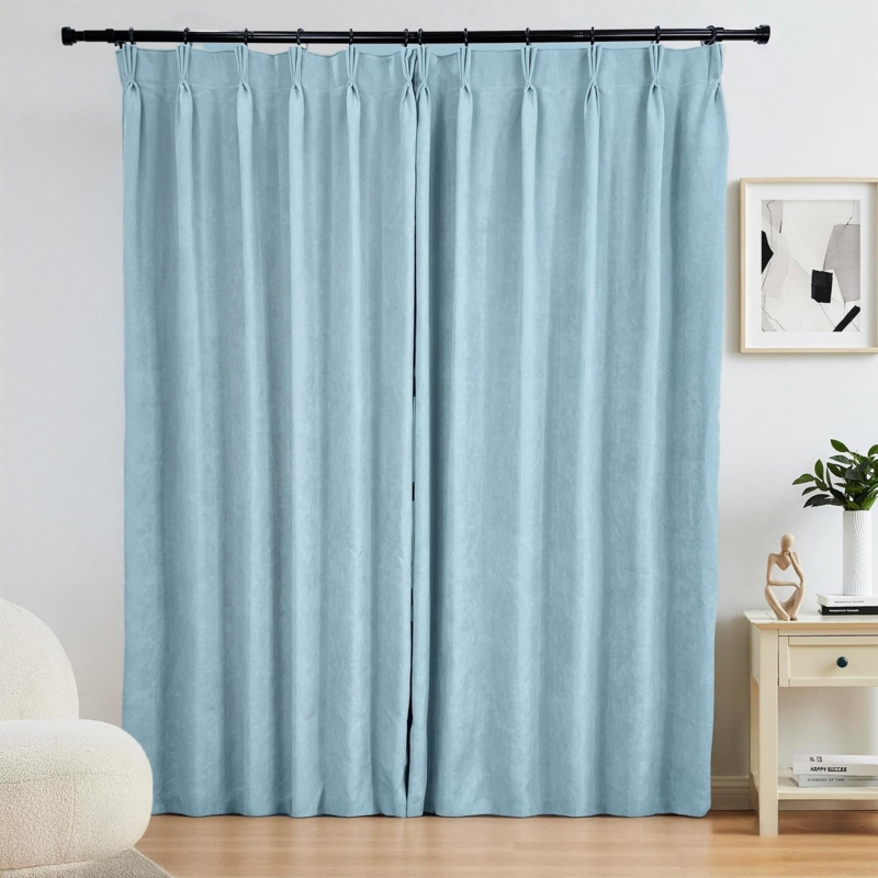 Window Curtains Malt Pinch Pleat Header Heavyweight Tailored Drapes