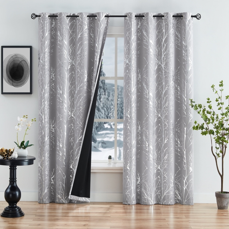 Gray And Silver Curtains & Drapes