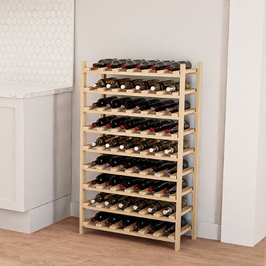 Wine Rack Diamond Bin Modular Wood Stackable Storage