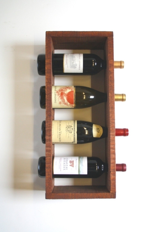 Wine Rack with Personalized Engraving, Vertical Profile, Dark Brown Finish