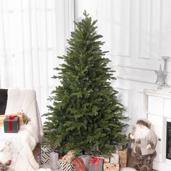 6ft Artificial Christmas Tree, Unlit with Matte Hinged Branches