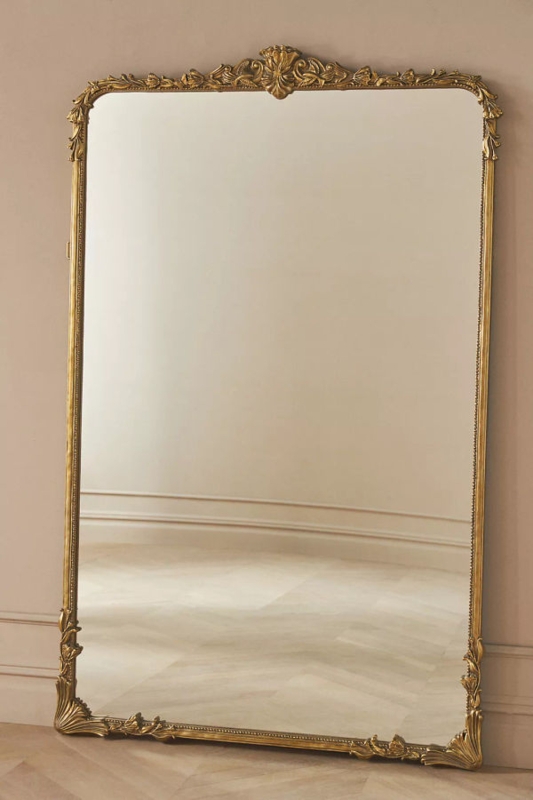 Accent Mirror: Large Irregular Wavy Floor Leaning Cozy