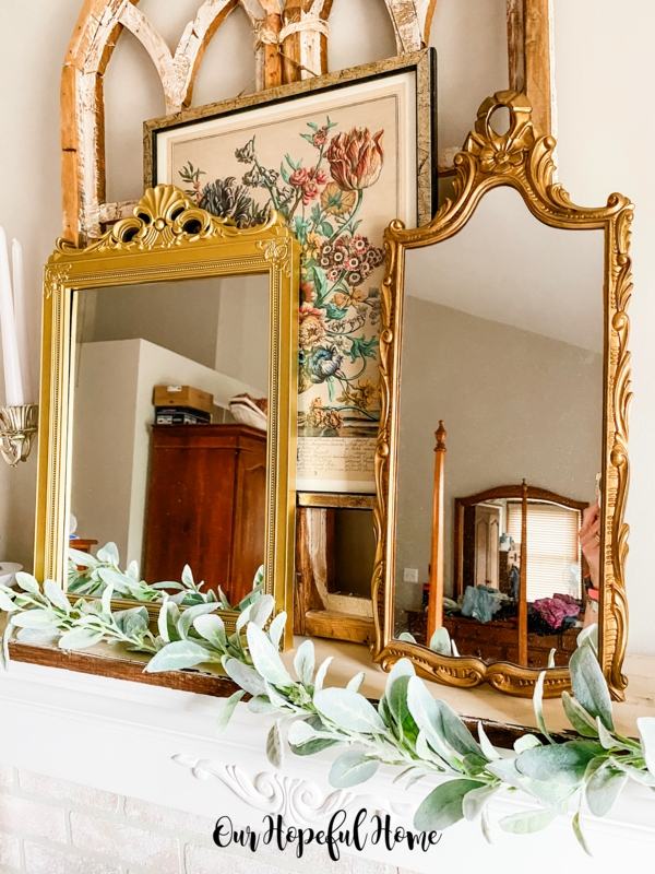Accent Mirror Mantel Pairing Ornate Arched Traditional French