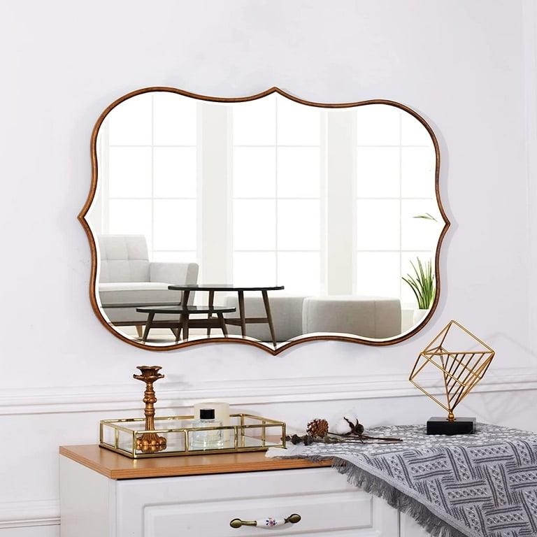 Accent Mirror Organic Silhouette Asymmetrical Floor Leaning