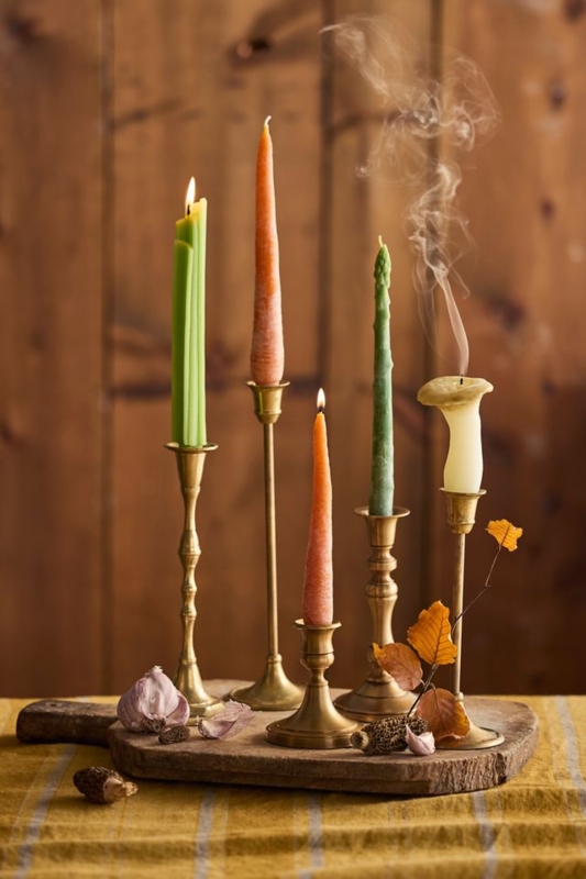 Antiqued Candlestick Turned Silhouette Traditional Taper Holder