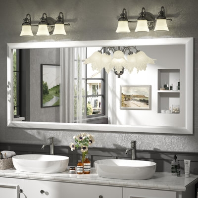 Arched Full Length Mirror with thin matte black frame