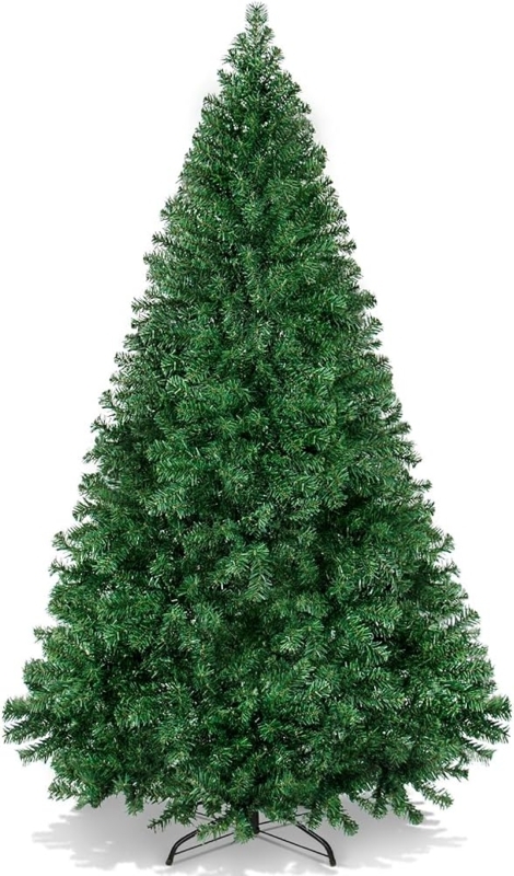 Artificial Christmas Tree, 6ft Dense Unlit Hinged Pine, Festive Decor