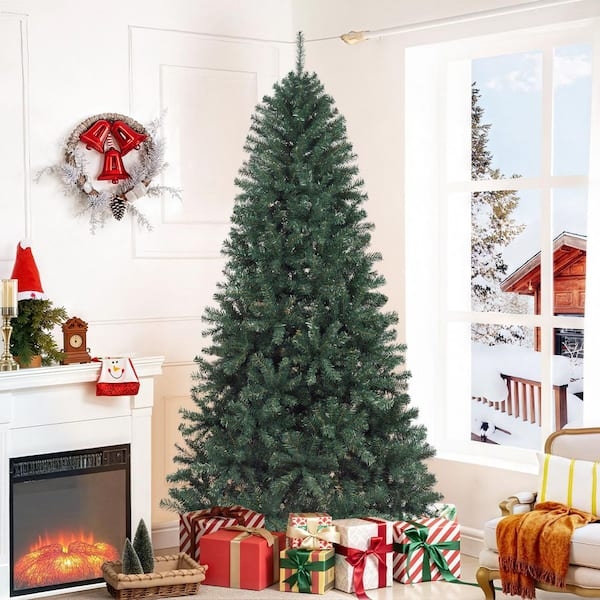 Artificial Christmas Tree, 7.5ft Classic Green Unlit, Tiered Branches