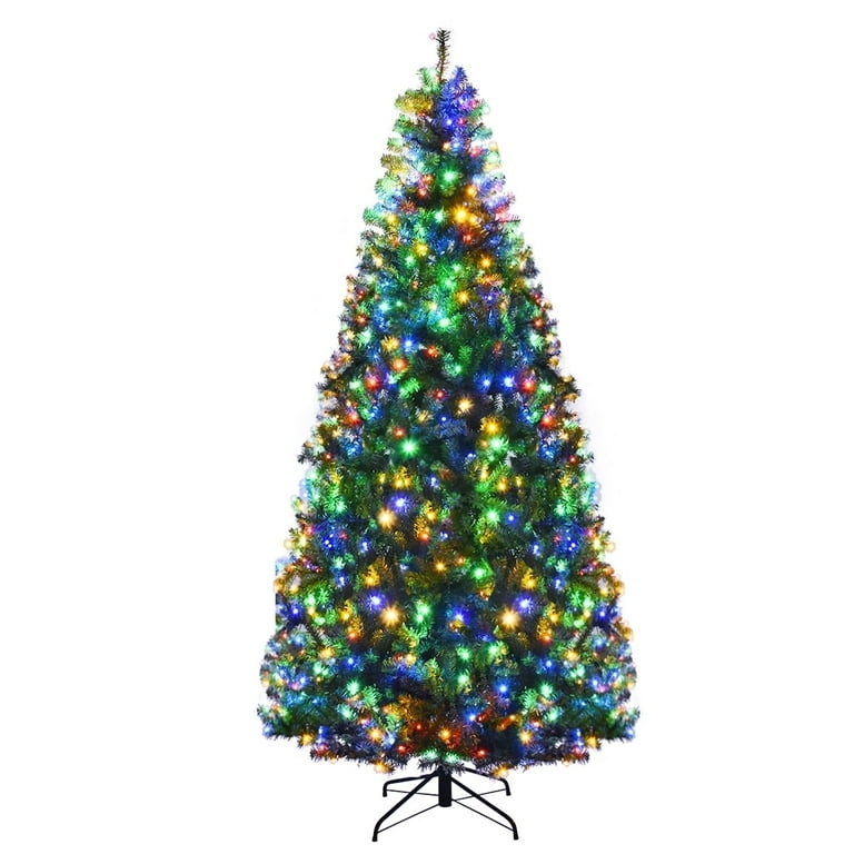 Artificial Christmas Tree 7ft Classic Full Hinged Pre-Lit Glow