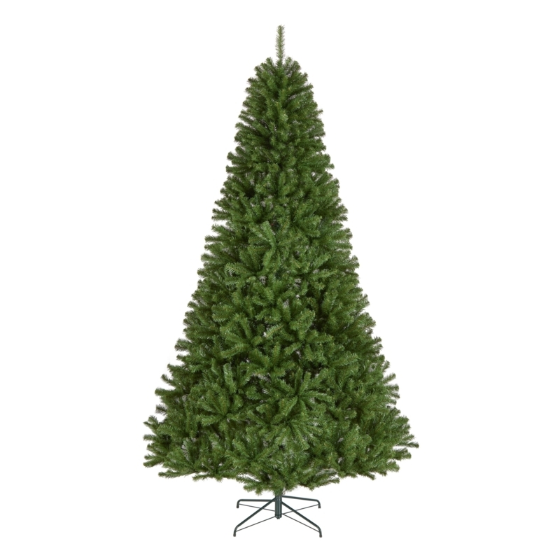 Artificial Christmas Tree 9 Foot Spruce Style Dense Branches Unlit