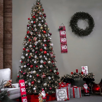 Artificial Christmas Tree, Dense Conical Fir with Dual Color LED Lights