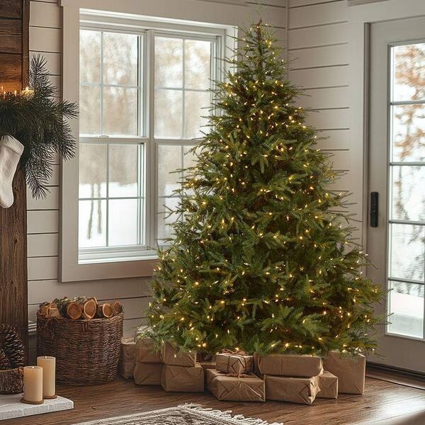 Artificial Christmas Tree Dense Fraser Fir Grande Traditional Glow