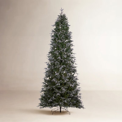 Artificial Christmas Tree Frosted Finish Pre-Lit Warm White LEDs