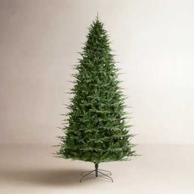 Artificial Christmas Tree, Full Fir with Warm White Lights and Hinged Branches