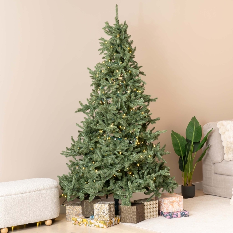 Artificial Christmas Tree Full Pre-Lit Warm White Classic Living Room Decor
