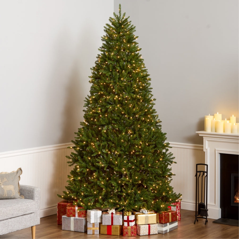 Artificial Christmas Tree, Full Profile Density, Traditional Unlit Evergreen