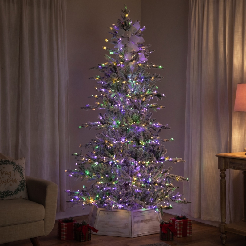 Artificial Christmas Tree Heavy Flocking Dual Color LEDs