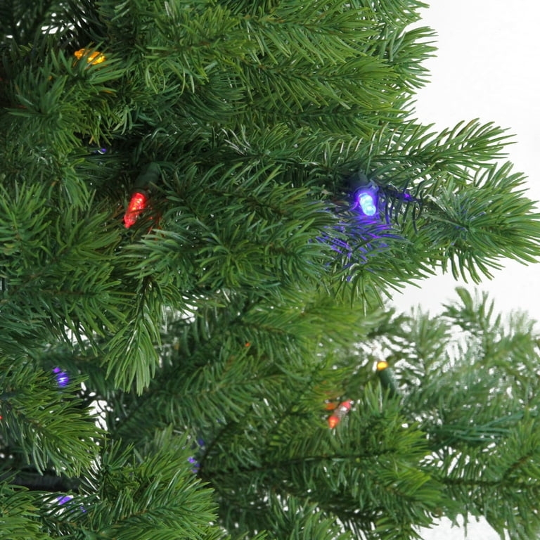 Artificial Christmas Tree Layered Branch Structure Forest Green