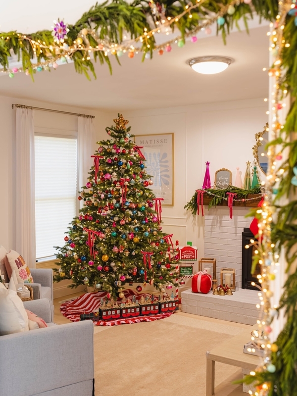 Artificial Christmas Tree Lifelike Fir Full Pre-Lit Glow