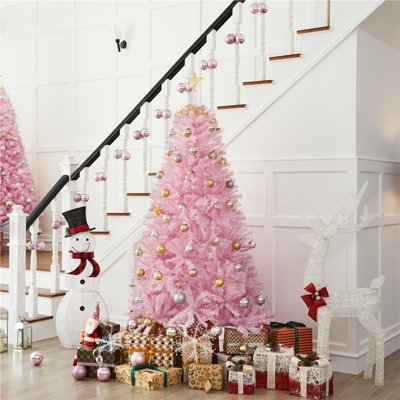 Artificial Christmas Tree Pink Purple Ombre Modern Whimsical Decor