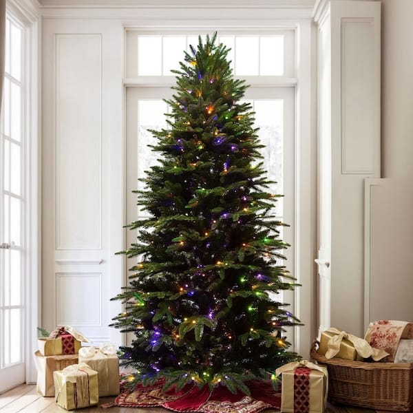 Artificial Christmas Tree Pre-Lit Green Full-Bodied Holiday Decor (73 chars)