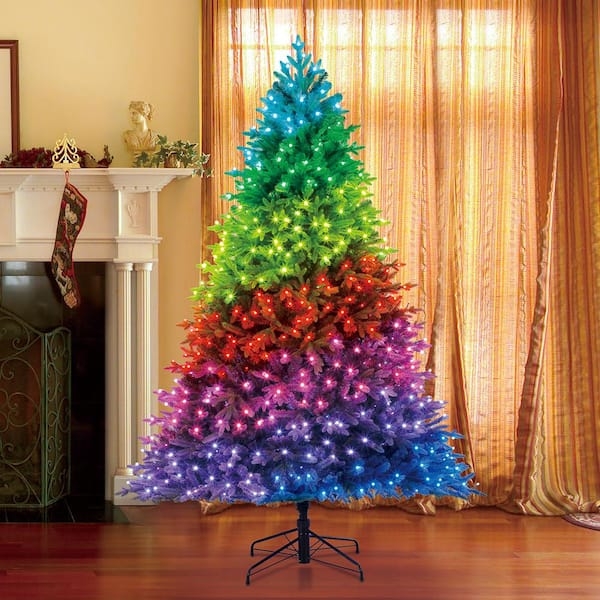 Artificial Christmas Tree Realistic Silhouette Full Profile Rustic