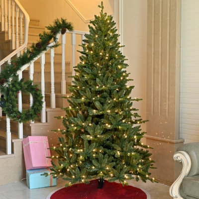 Artificial Christmas Tree Rustic Pre-Lit LED Lights Mixed Branches