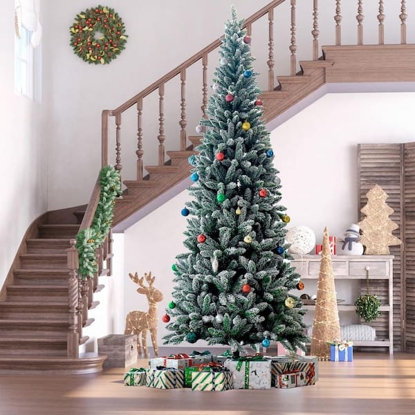 Artificial Christmas Tree Slender Pencil Silhouette 7.5 Ft Unlit