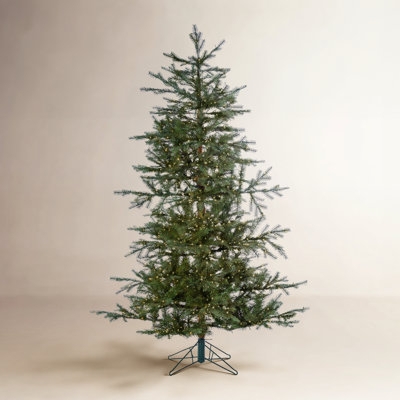 Artificial Christmas Tree Slender Pre-Lit Twinkling Lights Farmhouse Decor