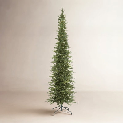 Artificial Christmas Tree Slender Profile Pre-Lit Farmhouse Style