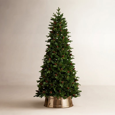 Artificial Christmas Tree Slender Silhouette Dense Tips Farmhouse