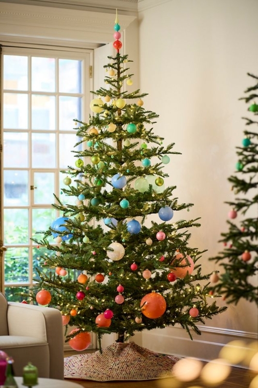 Artificial Christmas Tree Sparse Branching Woodland Fir Warm Lights
