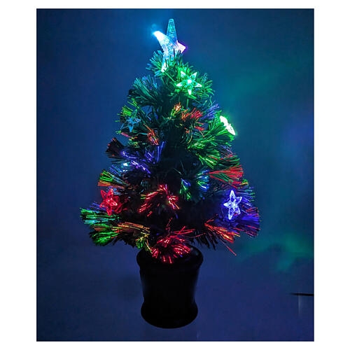 Artificial Christmas Tree Tabletop Fiber Optic Tips RGB LED