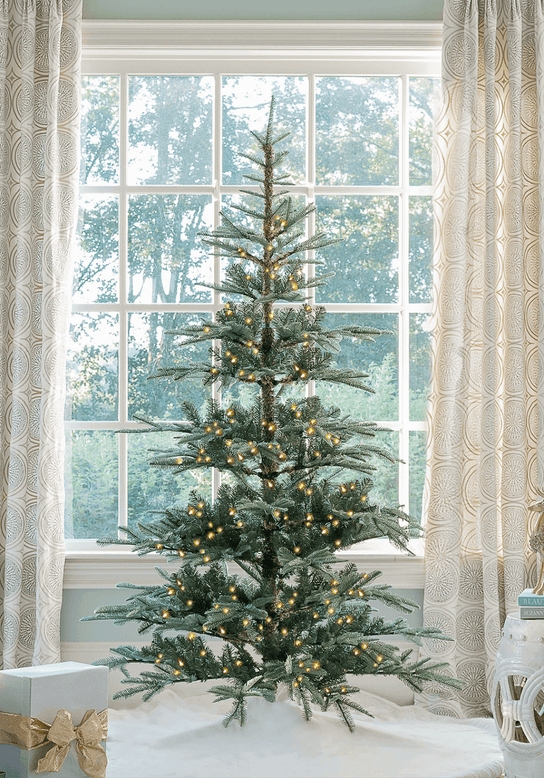Artificial Christmas Tree Tiered Spacing Realistic Foliage Organic Modern