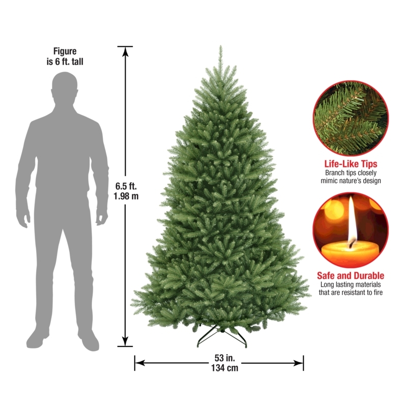 Artificial Christmas Tree Unlit Dunhill Fir Dense Foliage