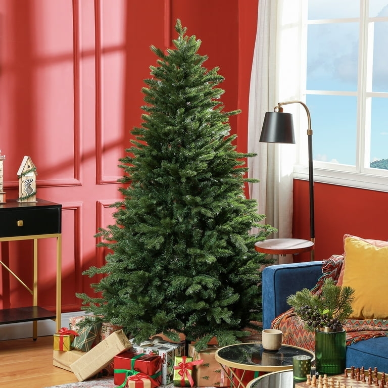 Artificial Christmas Tree with Sturdy Metal Stand, 6ft Full Silhouette