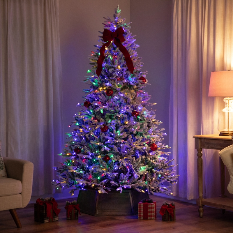 Artificial Christmas Trees Multi-Height Grouping Heavily Flocked