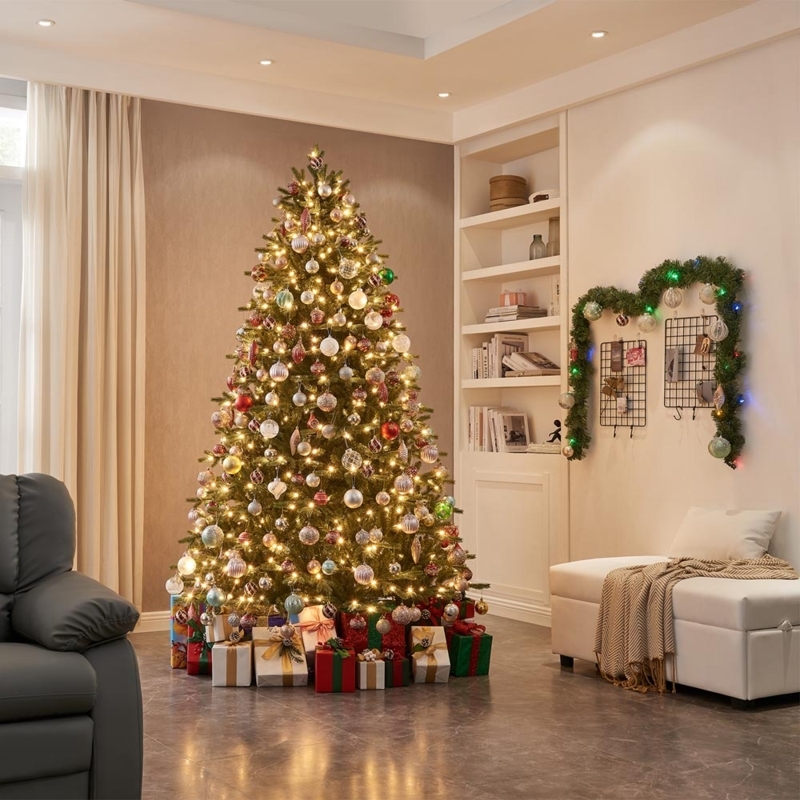 Artificial Churchill Pine Christmas Tree Pre-Lit Warm LED