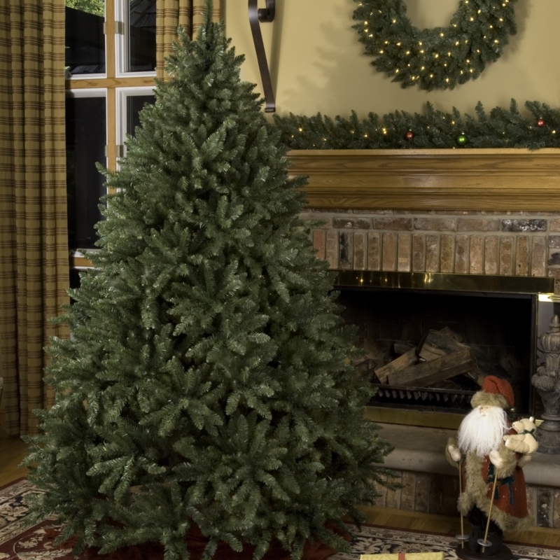 Artificial Douglas Fir Tree, Full Silhouette Unlit Multi-Toned, Timeless