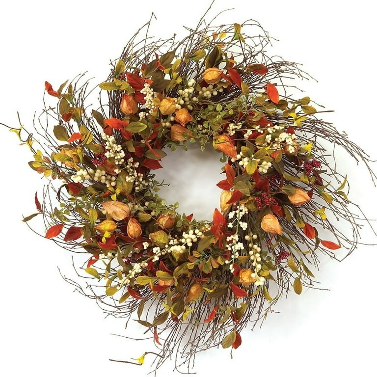 Artificial Eucalyptus And Pinecone Wreath Mixed Fall Assortment