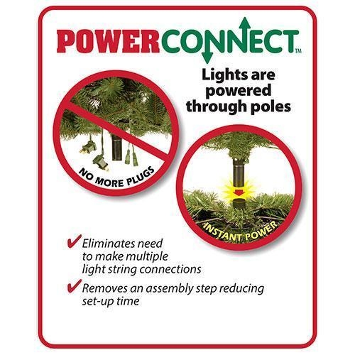 Artificial Fir Tree Power Connect Technology Full Silhouette
