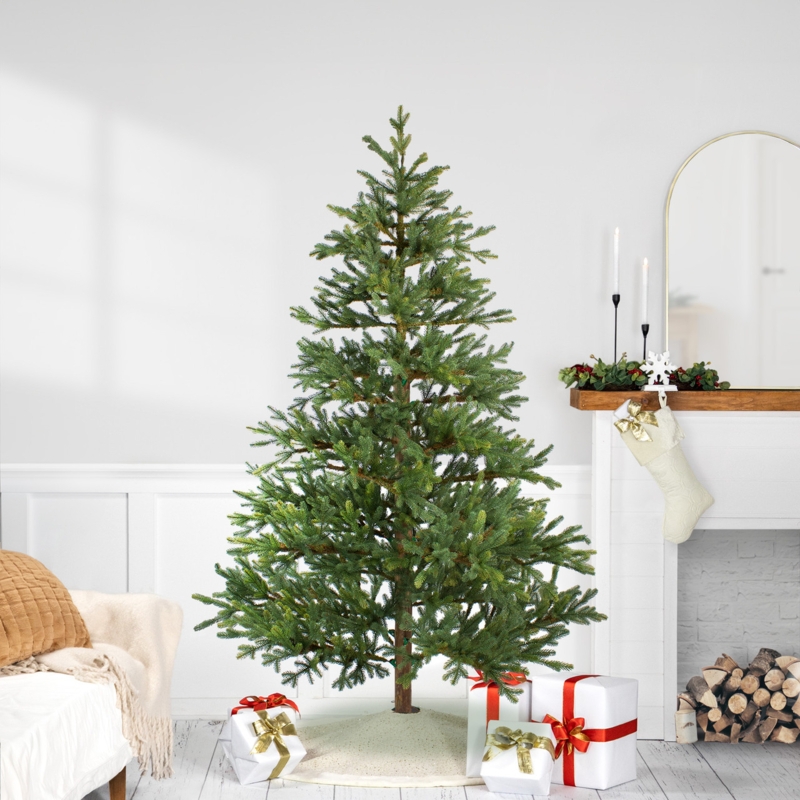 Artificial Northern Pine Tree, 6.5ft Realistic Unlit Full, Minimalist
