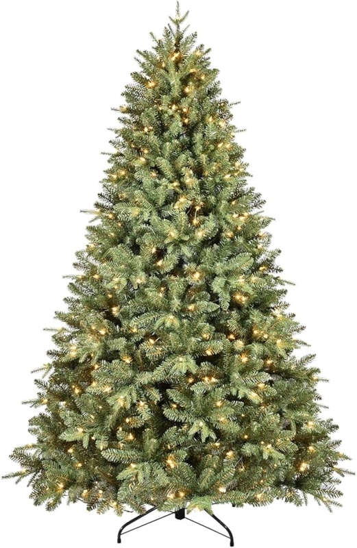 Artificial Spruce Christmas Tree Mixed PE PVC Tips Warm White Lights