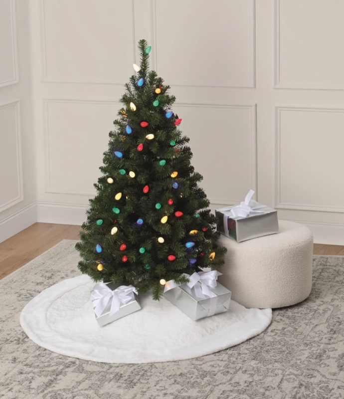 Artificial Spruce Tree Multicolor C7 LED Lights Nostalgic Glow
