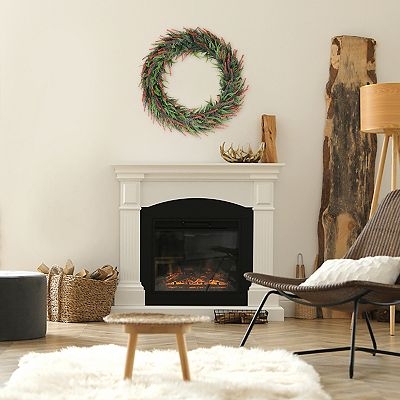 Artificial Wreath, Dusty Green Color, Dense Eucalyptus Farmhouse Decor